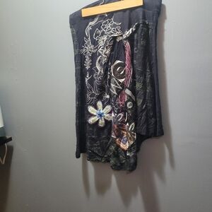 Desigual black skirt w/floral pattern Sz. S